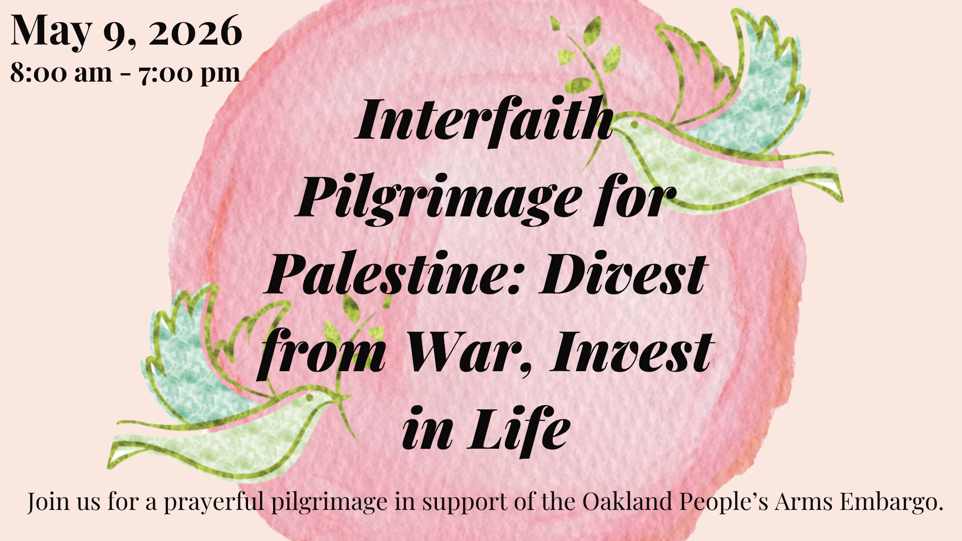 Interfaith Pilgrimage for Palestine