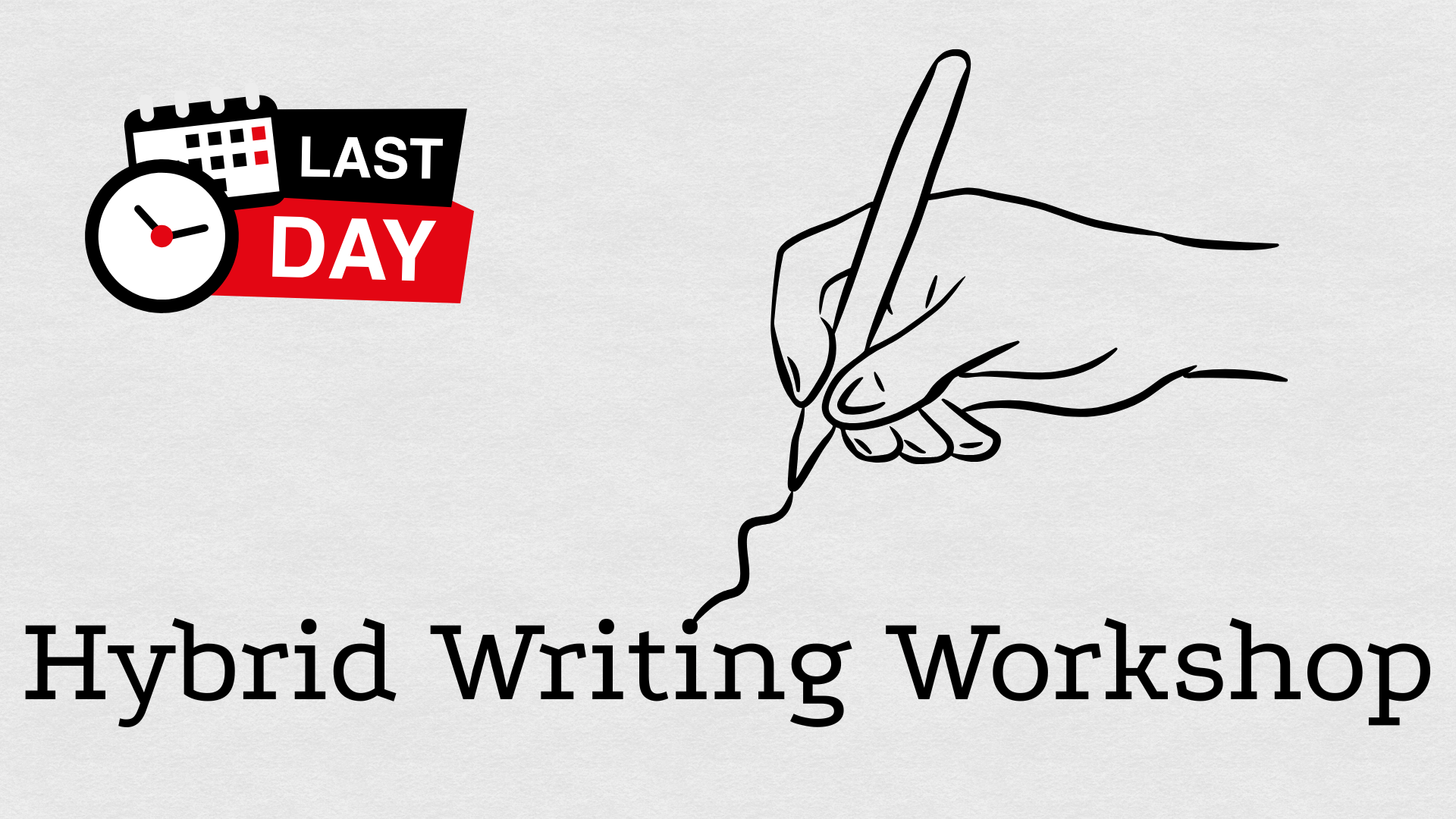 ✍️ Final Hybrid Writing Workshop Meeting This Sunday!
