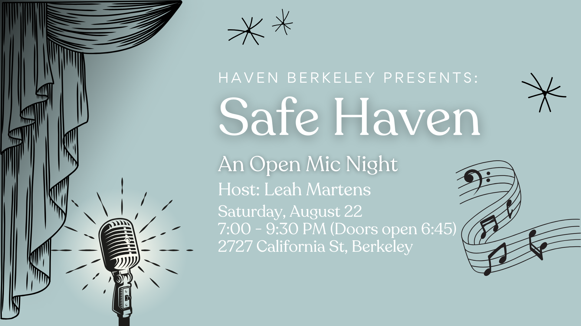 🎤 Safe&nbsp;Haven: Open Mic Night
