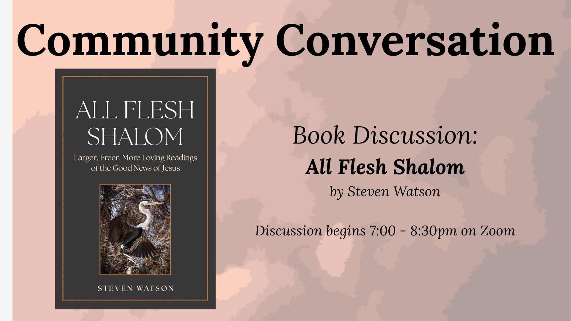 Community Conversation Book Discussion: All Flesh Shalom (Copy)