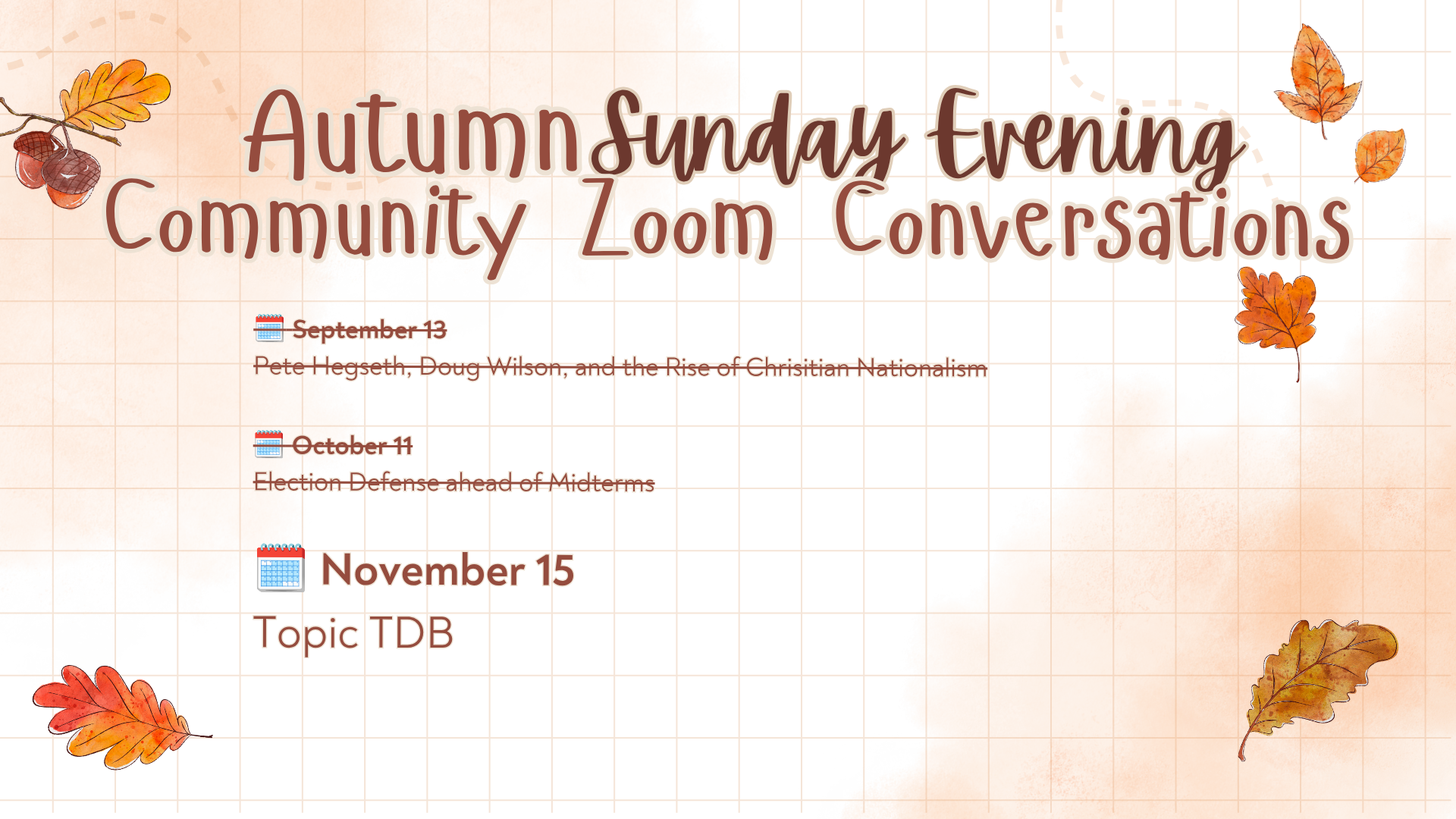 Community Conversation: TBD