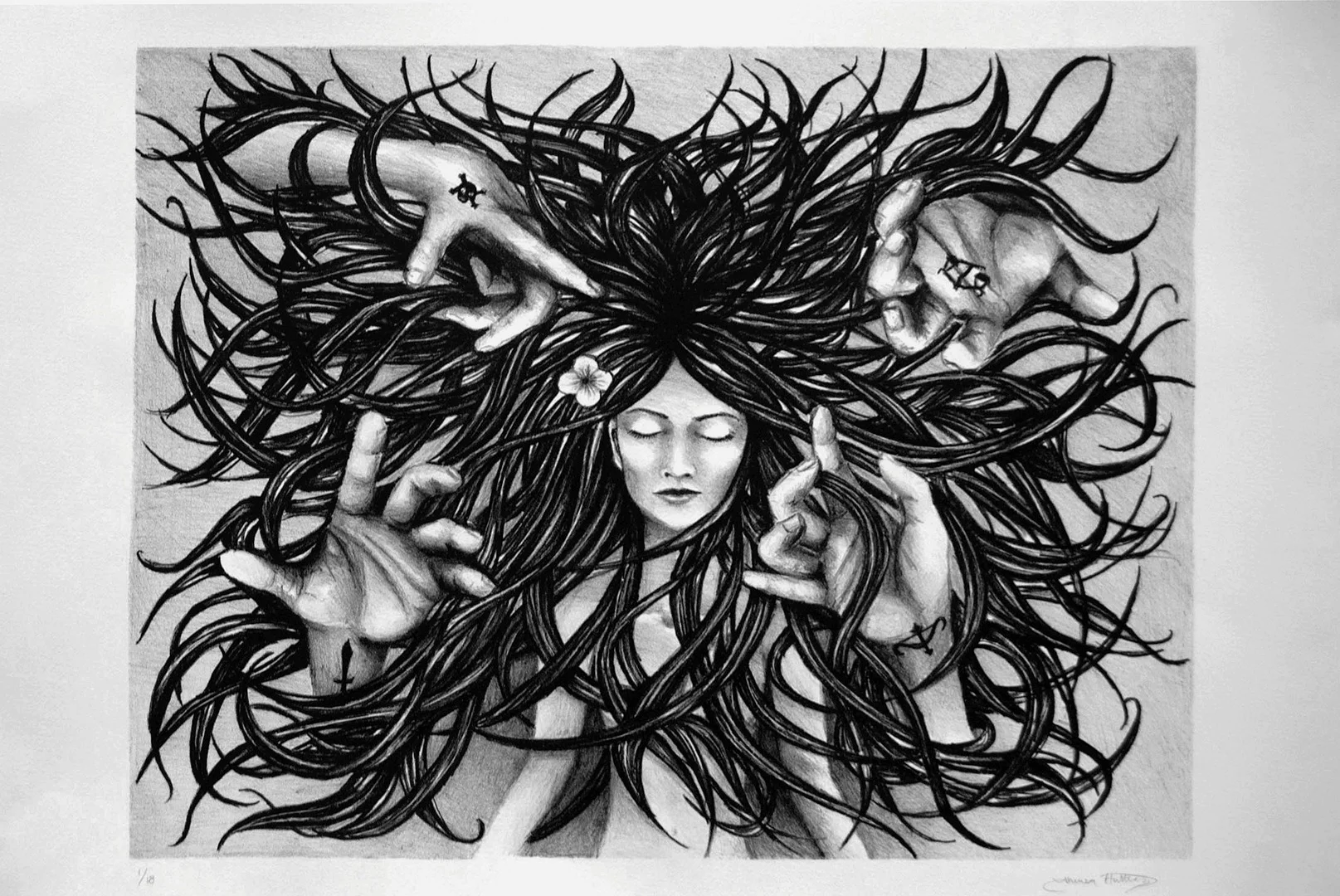 The Four and the One, stone lithograph