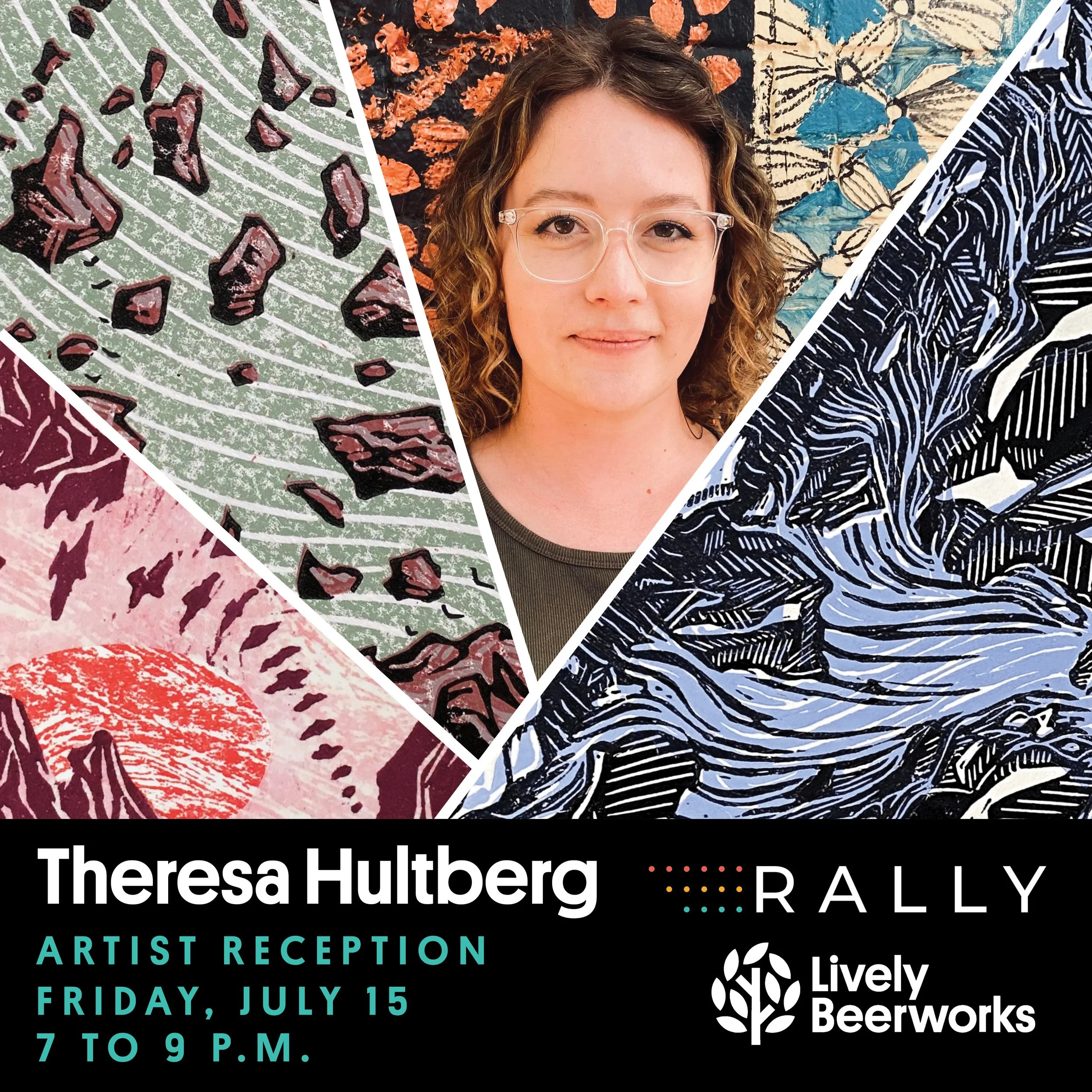 Printmaking Show at Lively Beerworks by Rally OKC