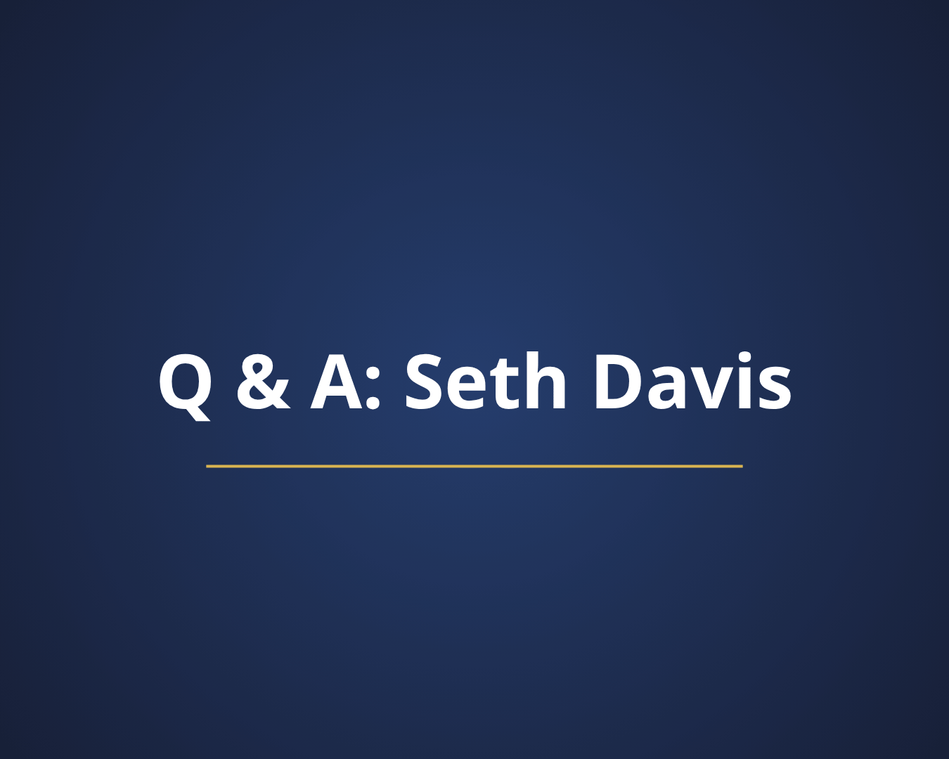 Lending Through Cycles: Seth Davis on Capital and Community 