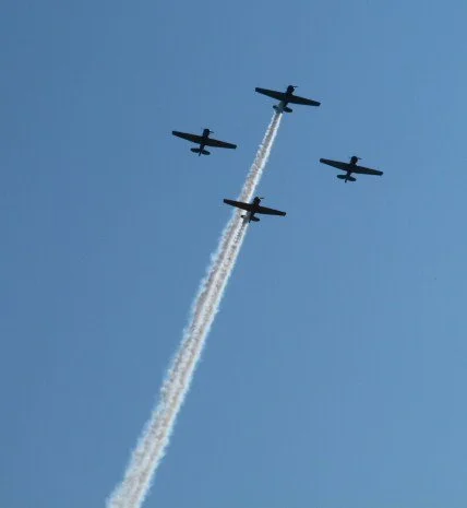  Flyover by the T-6 Texans 