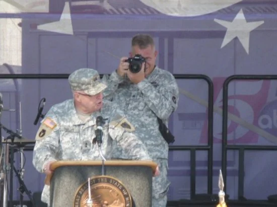 General Nash address 4000 Vietnam Vets and their families on Tuesday at the Minnesota State Fair. 