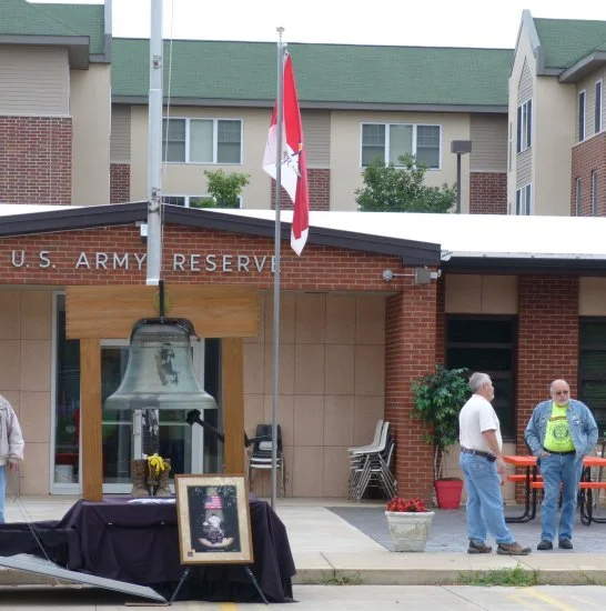  Bell of honor at Winona American Legion prior to ceremony. 