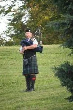 Playing Amazing Grace.