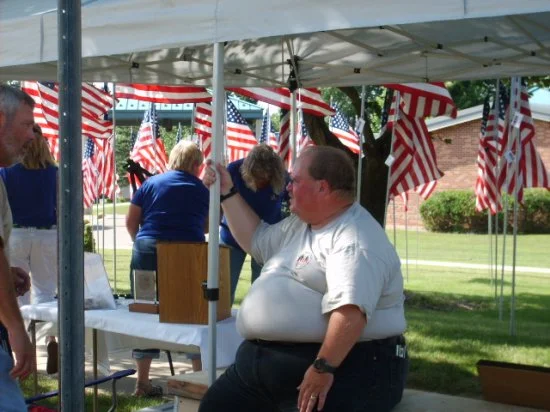  Bell of Honor Committee members prior to Hayfield Field of Flags dedication 