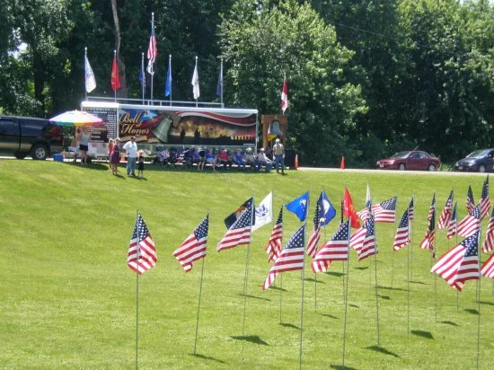Bell of Honor at Wanamingo Field of Flag event (7-2-11)