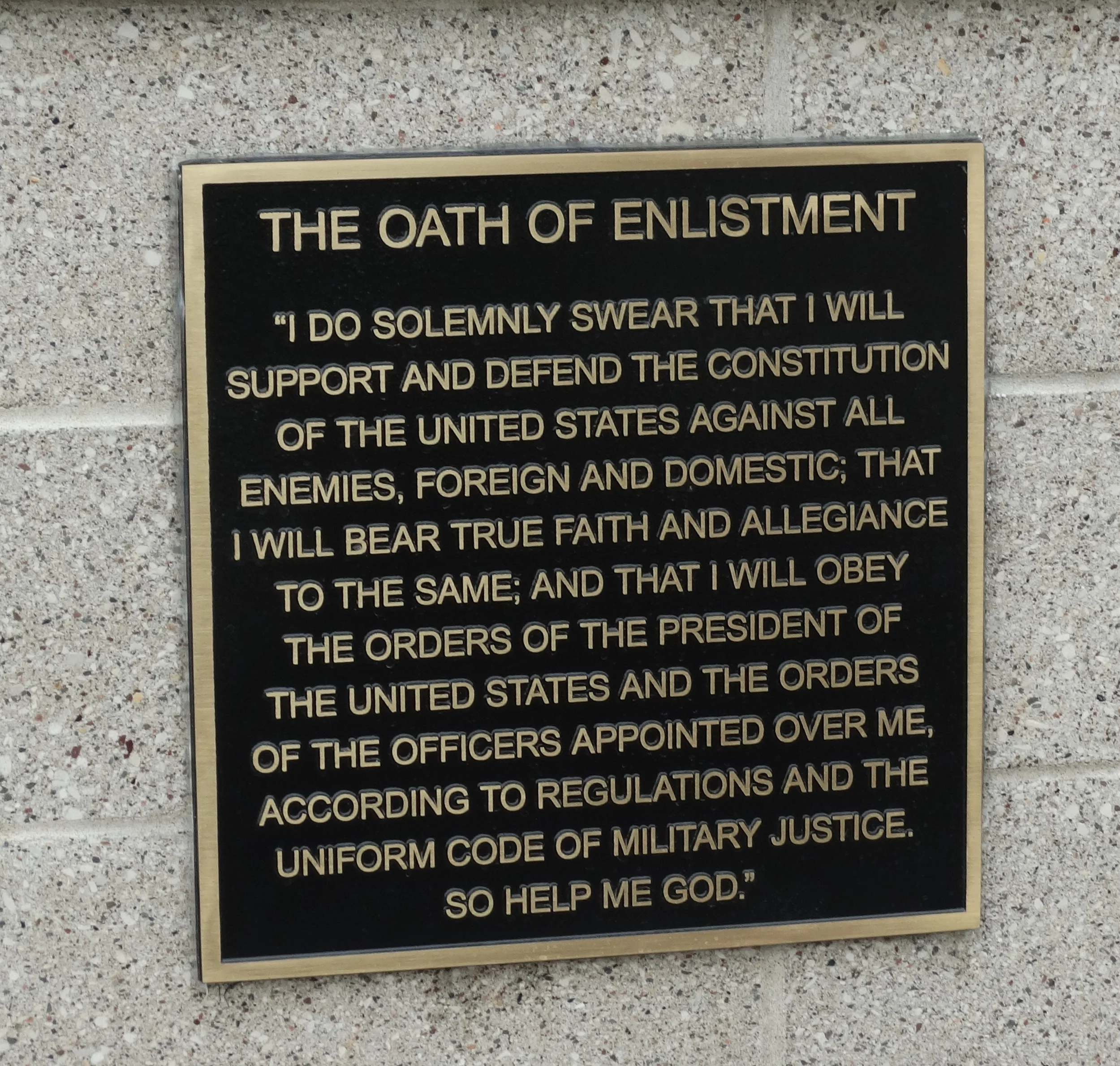 Plaque on American Flag pole