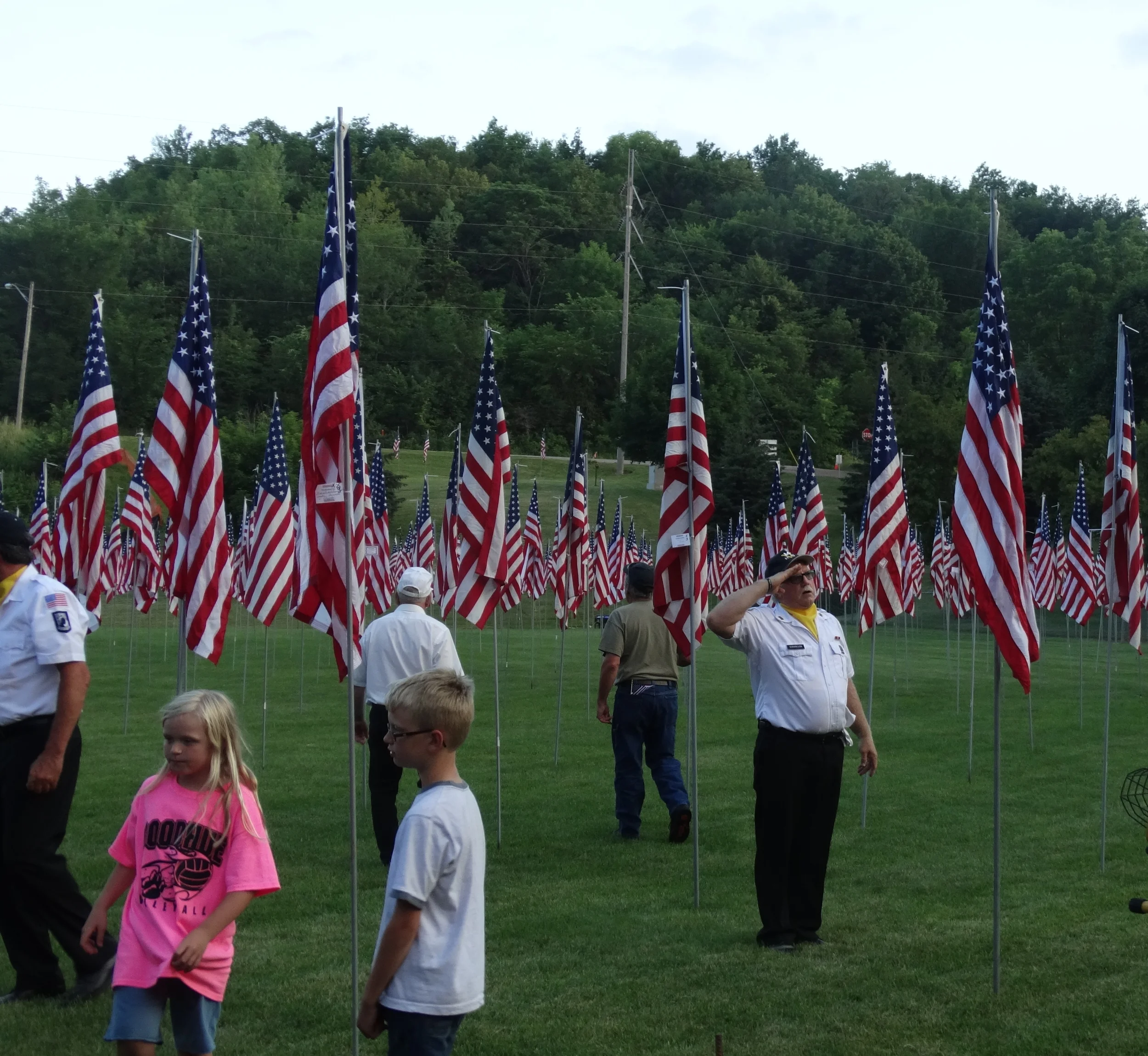  Placement of Flag by Mazeppa Veteran Honor Guard member 