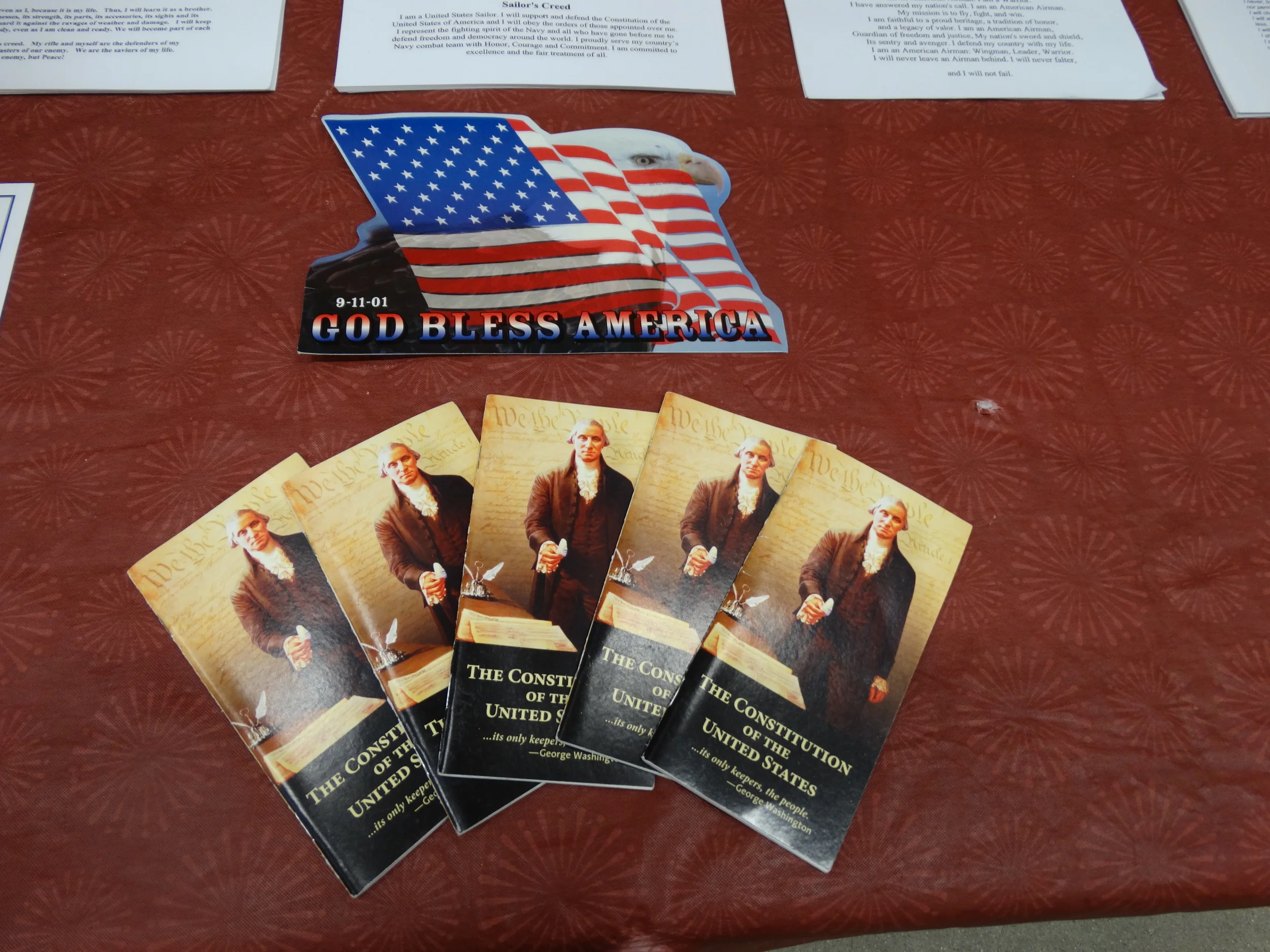 Home Depot had table with information for veterans