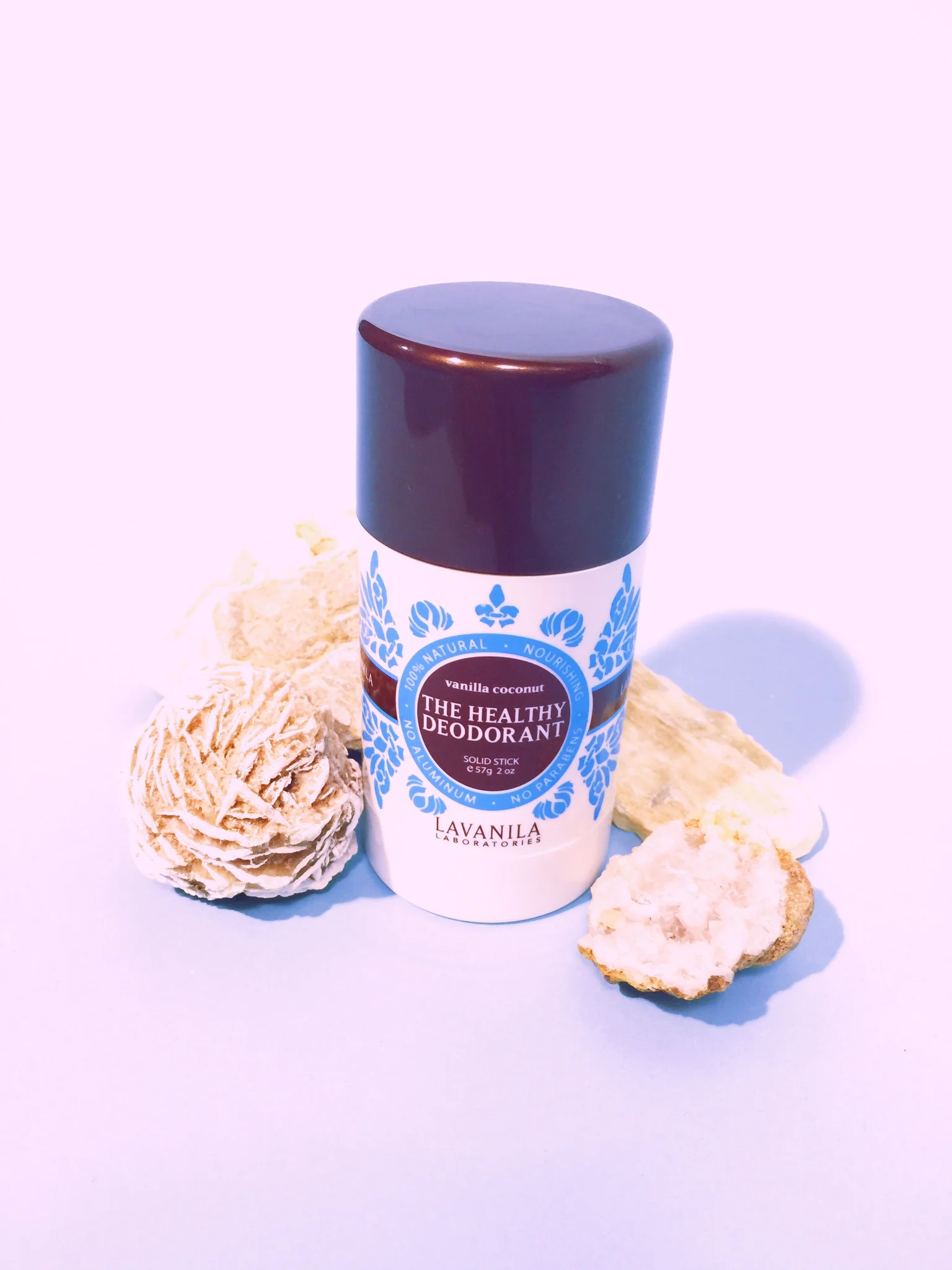   The Healthy Deodorant by Lavanila   This product has ended my great search for a natural, aluminum-free deodorant!! I have tried so many very expensive natural deodorants, and this is the only one that has ever worked so effectively. Its very sooth