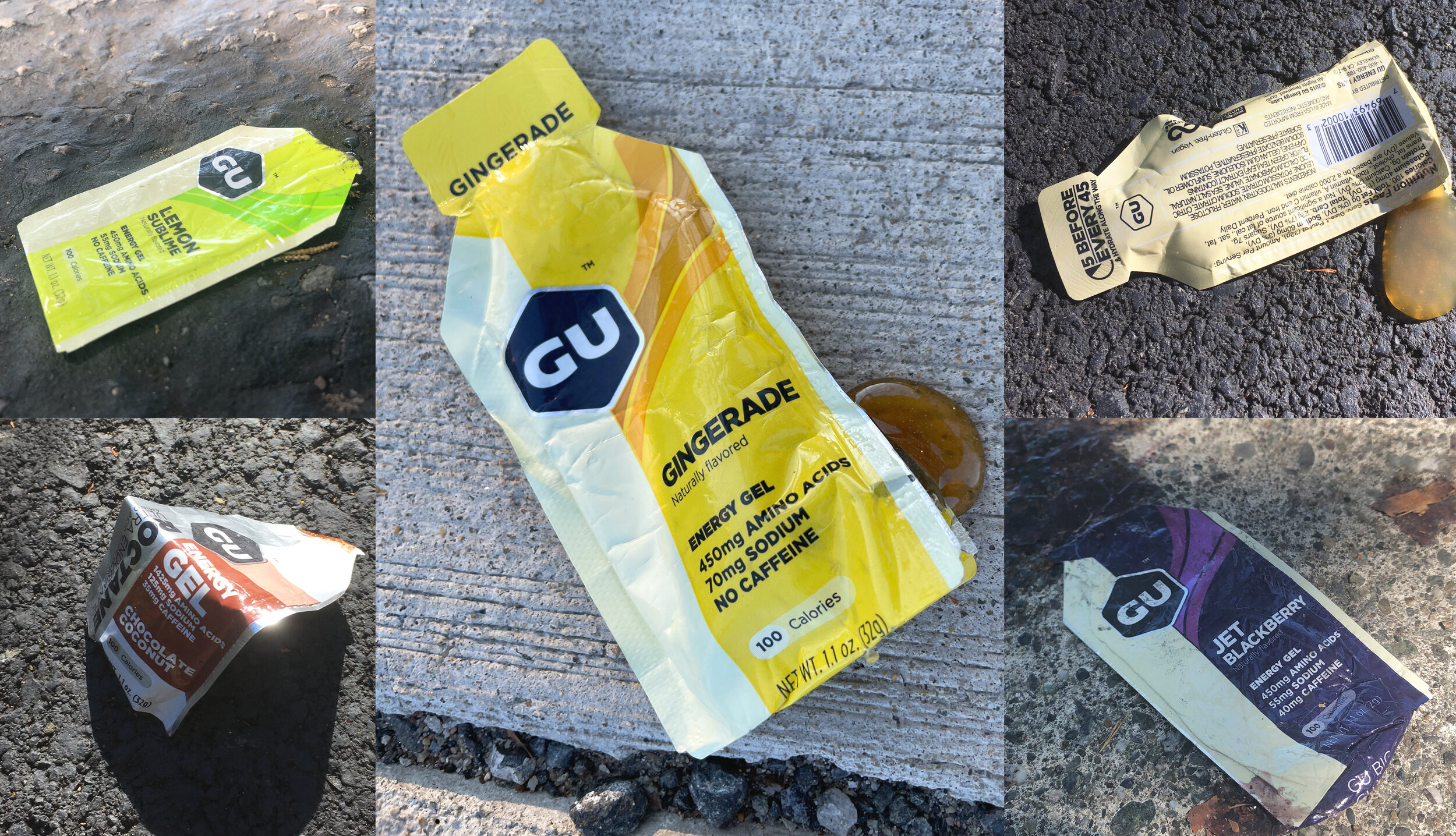  littered gel packets spotted around the US.  
