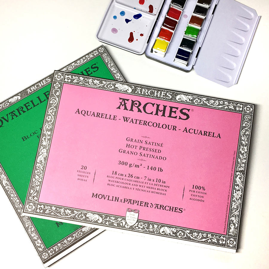Arches Aquarelle Watercolor Block (Hot Pressed)