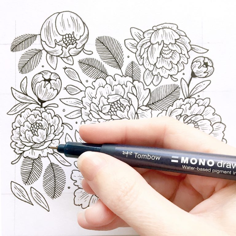 Tips for Drawing Simple Flowers Using MONO Drawing Pens - Tombow USA Blog