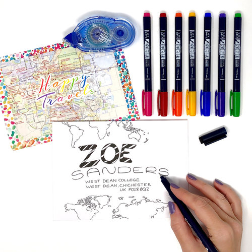 Tombow Fudenosuke Colors + Dot Grid Journal + Mono Drawing Pens!