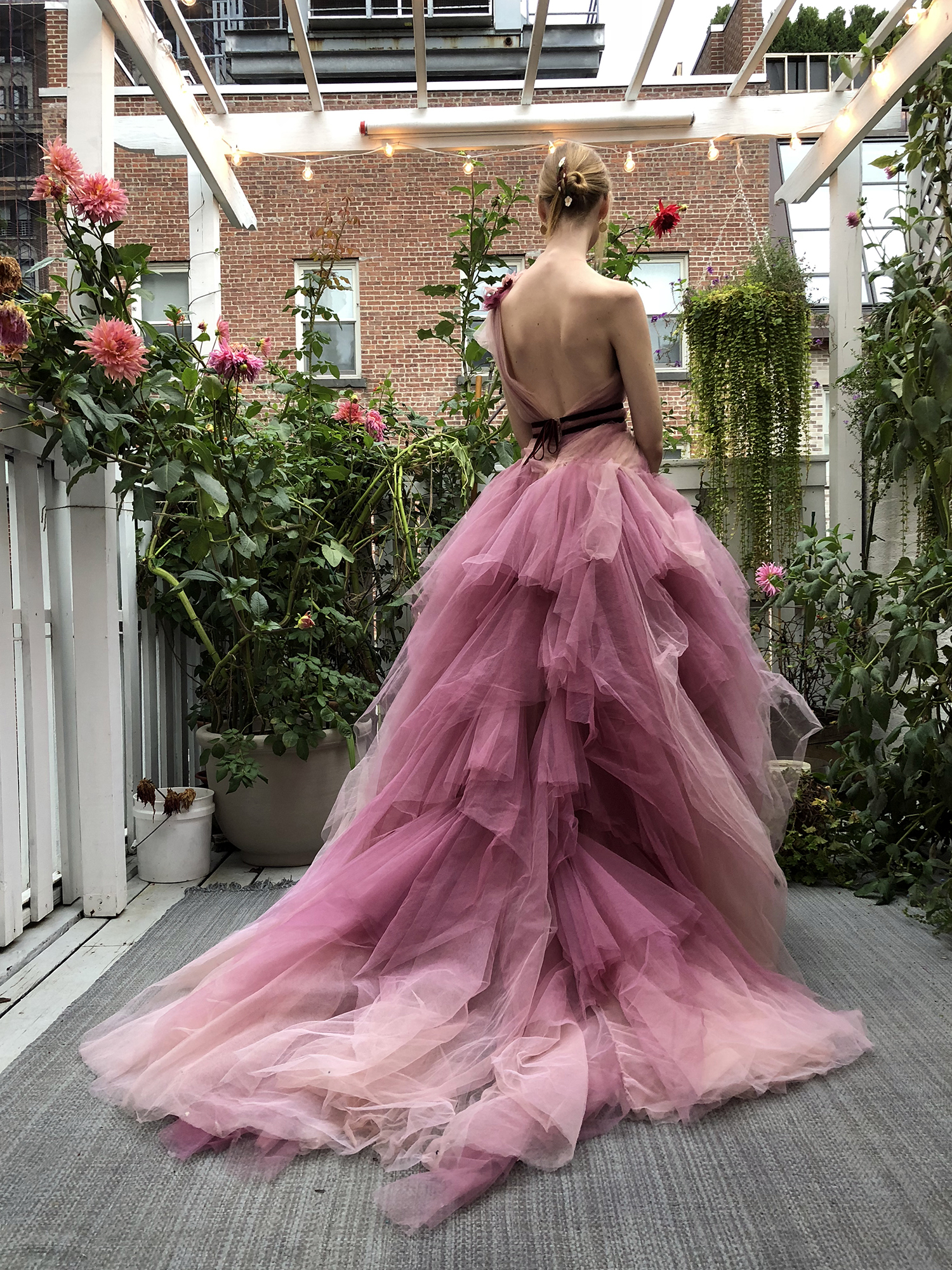  The impossibly tall and gorgeous  Clara McSweeny , wearing a stunning  Marchesa  gown. 