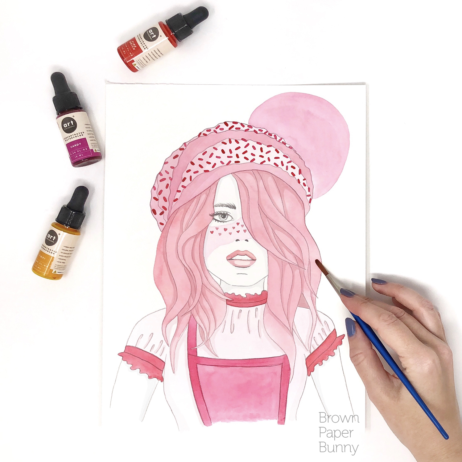 Watercolor with Markers — Brown Paper Bunny Studio