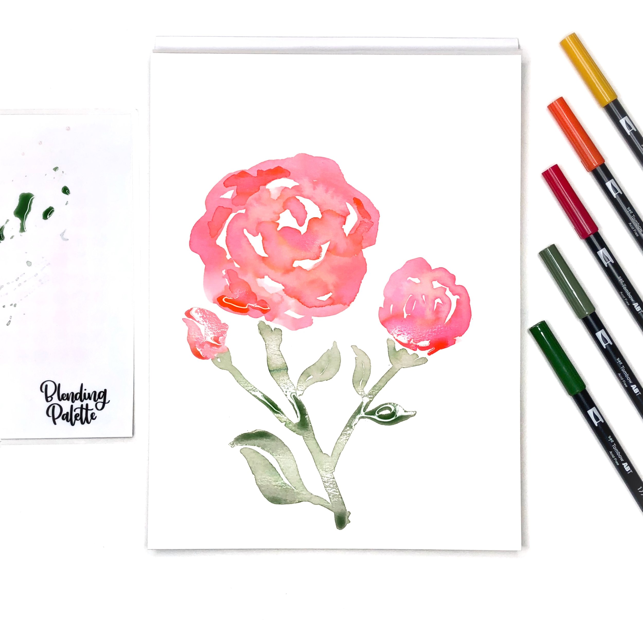 How to Paint Watercolor Flowers Using Markers — Brown Paper Bunny