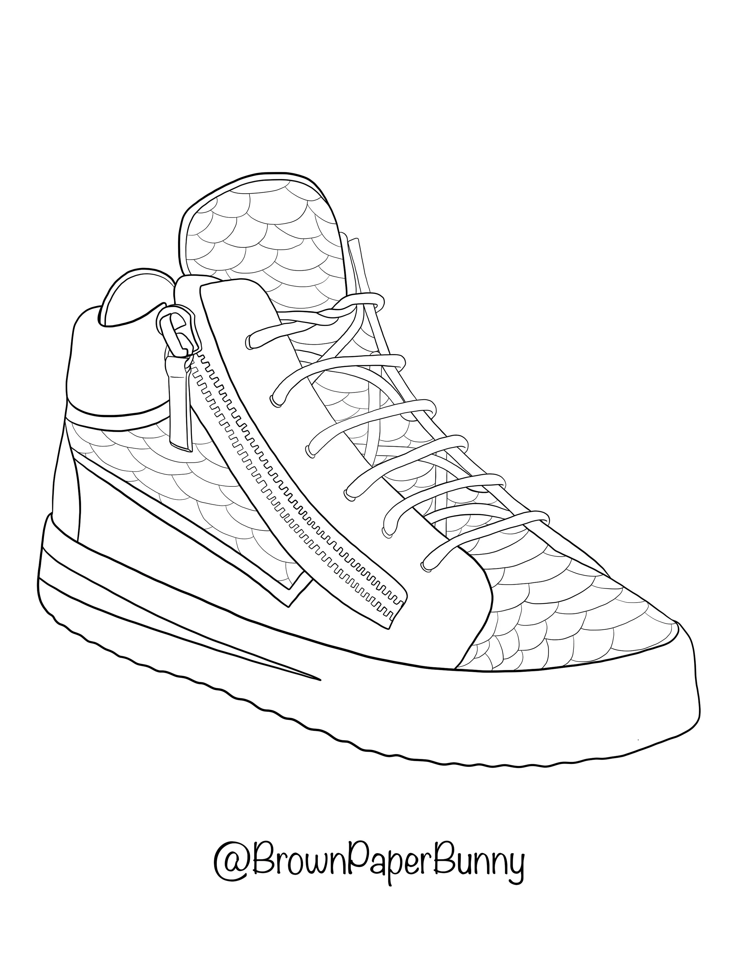coloring page of a shoe – Image 2