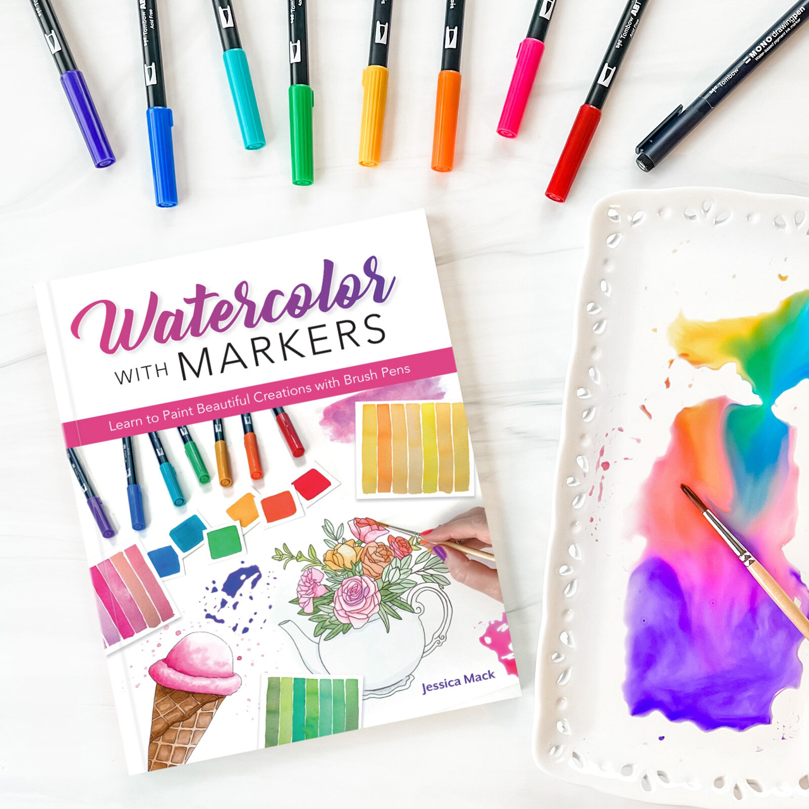 How to Paint Watercolor Flowers Using Markers — Brown Paper Bunny