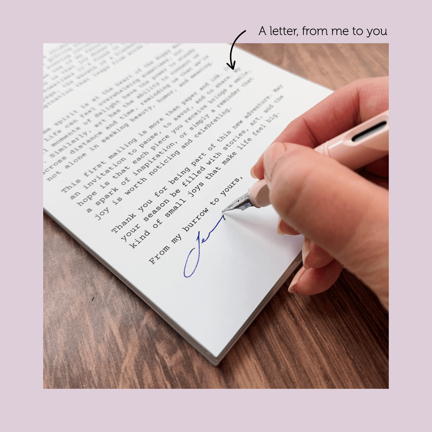 Hoppy Mail Club Letter