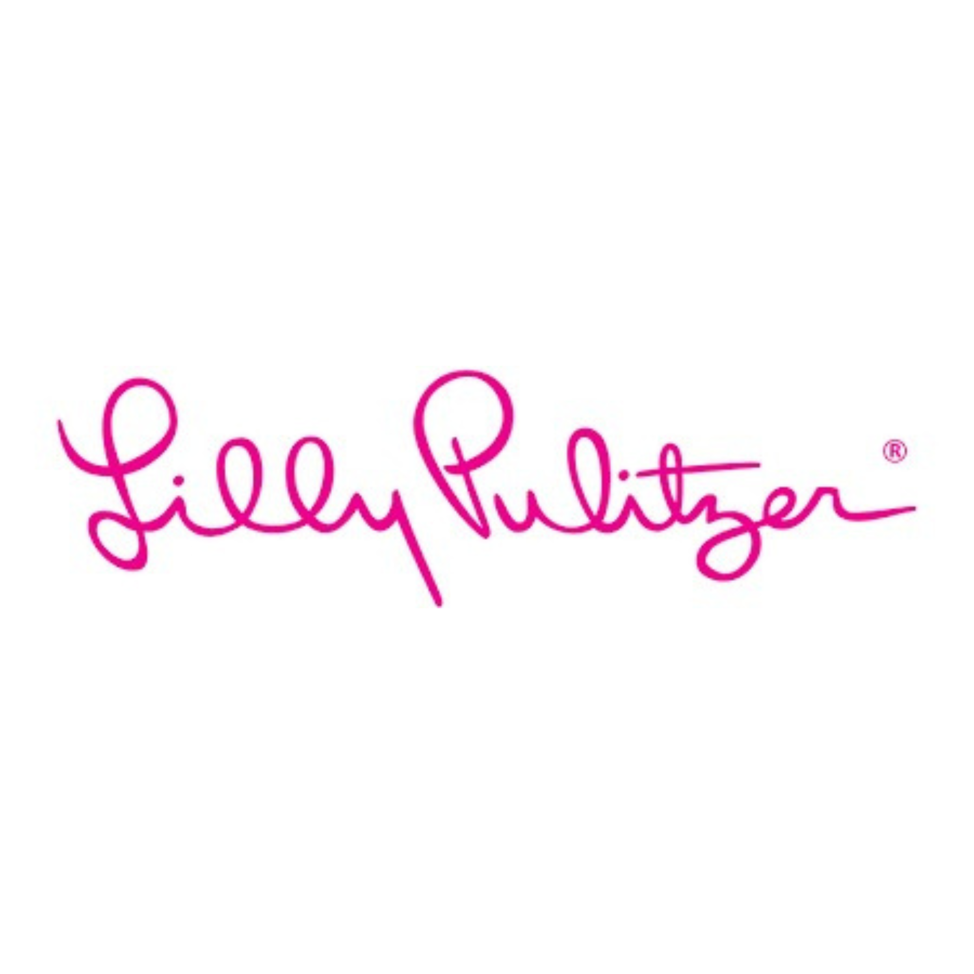Pink cursive Lily Pulitzer logo on a white background.