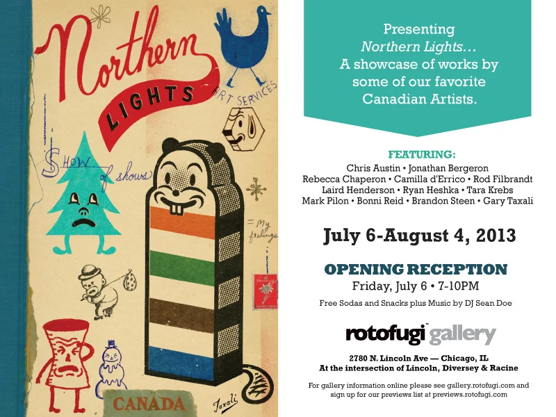 Big Trubble art toys will be featured in Rotofugi’s next group show entitled “Northern Lights”. The show features several other Canadian Artists as well.
Rotofugi is one of the most respected toy shops and galleries in the world, so I am very happy to be a part of it.
I will be bringing along Leader, Ghost Pig and God: Incognito. Drop by if you happen to be in Chicago!