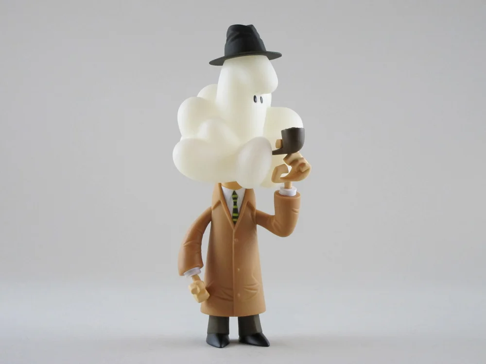 Inspector Cumulus by Jonathan Edwards, produced by Crazy Label.
This is one the coolest designer toys I came across over the last year. I often don’t end up buying toys like this, just admiring them from afar, but I may try to track this guy down. He has a great style and it’s such a charming idea for a character.
-EDIT- I found him on eBay for a great price, so he’s on his way!