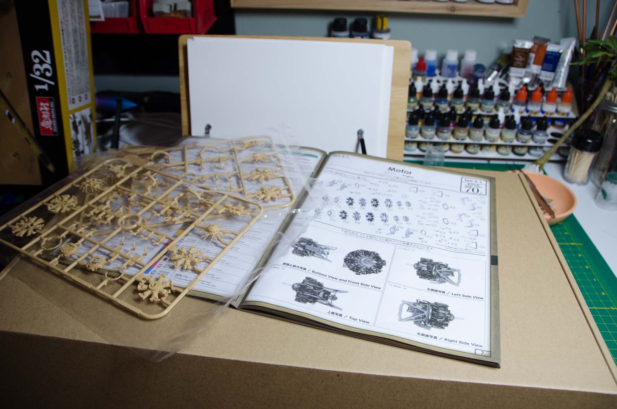  Each instruction section builds a component of the model…engine, cockpit, etc. These, along w/WingNut WIngs, are some of the finest instruction manuals I’ve ever read. And the best part is most of the sprues are used for just a component of the buil