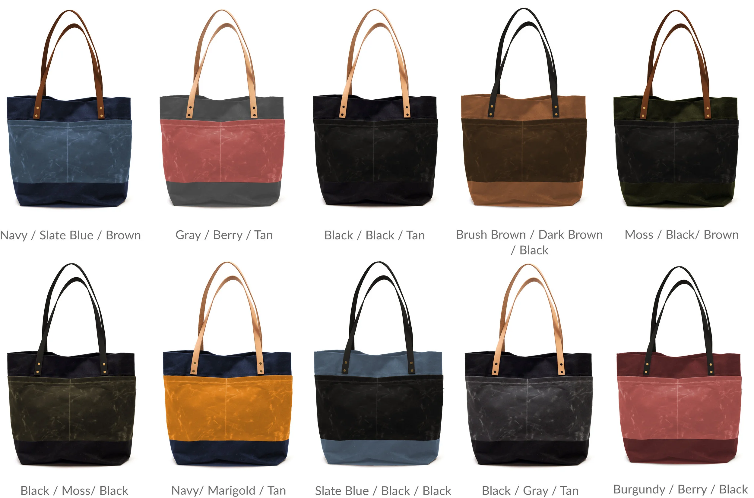 *Please Note: One of the allures of waxed canvas is it's ability to show wear & use. With more use, more creases appear in the canvas, and all the marks start to blend.