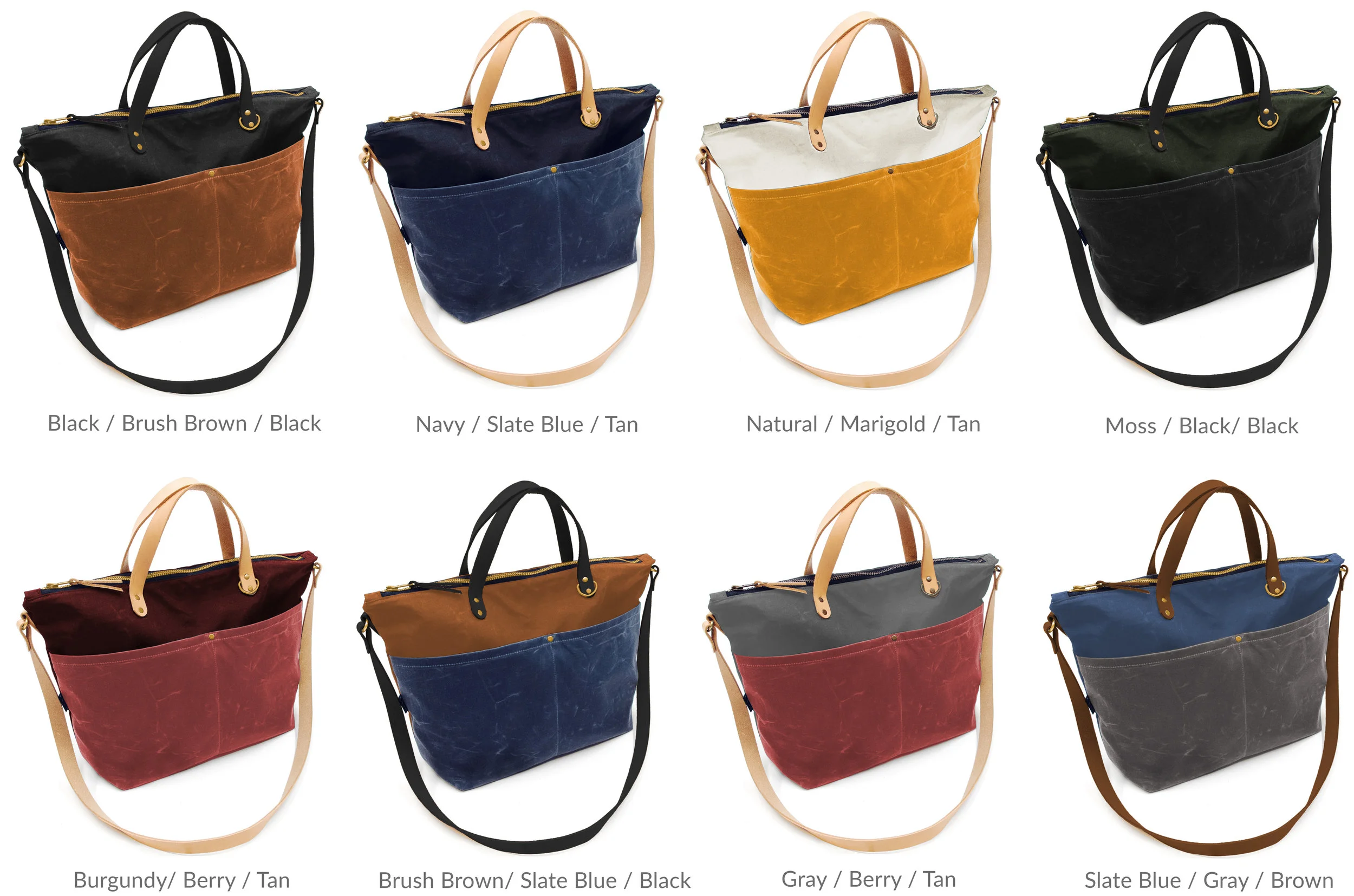 *Please Note: One of the allures of waxed canvas is it's ability to show wear & use. With more use, more creases appear in the canvas, and all the marks start to blend.