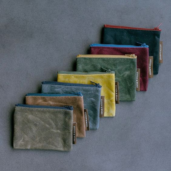 Small Waxed Canvas Pouch by Shop Stitch and Rivet