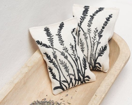 Block Printed Lavender Sachet by Julia Canright
