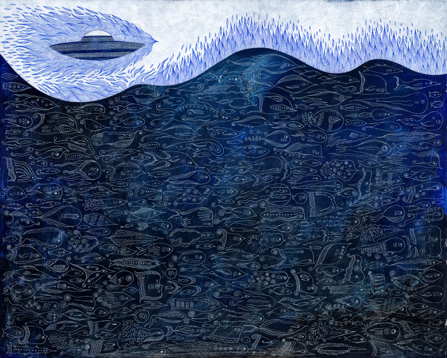 Frost | 16” x 20” | Acrylic and Ink on Wood Panel | May 2012