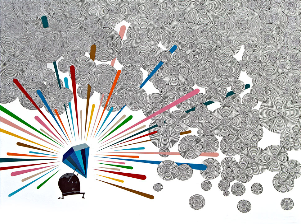 Diamond Power! | 30” x 40” | Acrylic and Ink on Canvas | October 2011