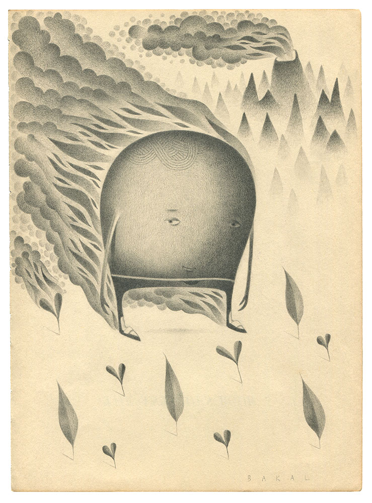 Dim Stars: Sly (Fire) | 8.5" x 11" | Graphite on Vintage Paper