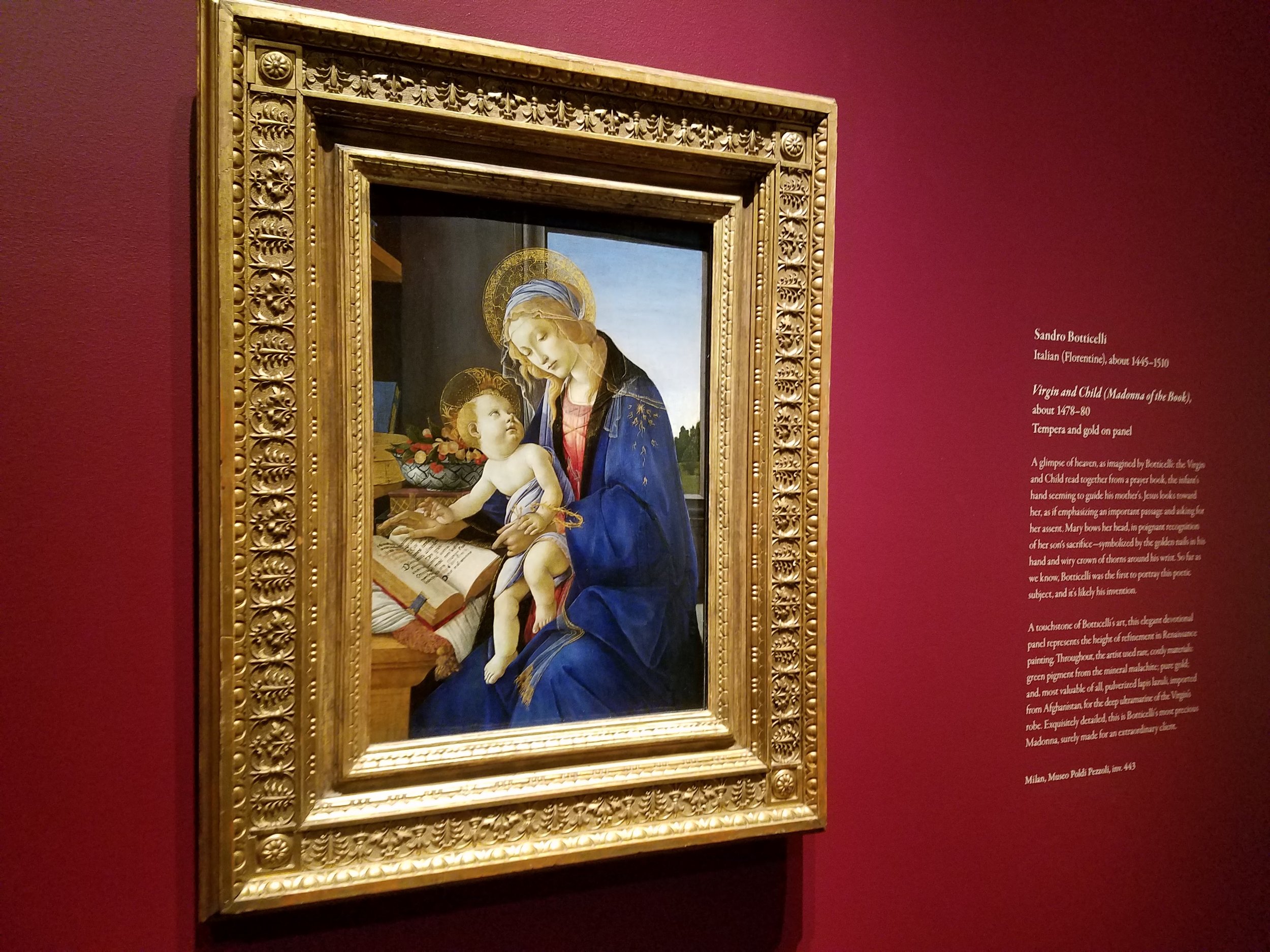 Botticelli - Virgin and Child (Madonna of the Book) 1478-80