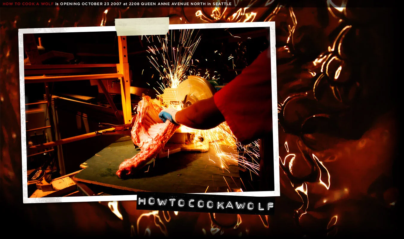 Promo landing page for How To Cook a Wolf.