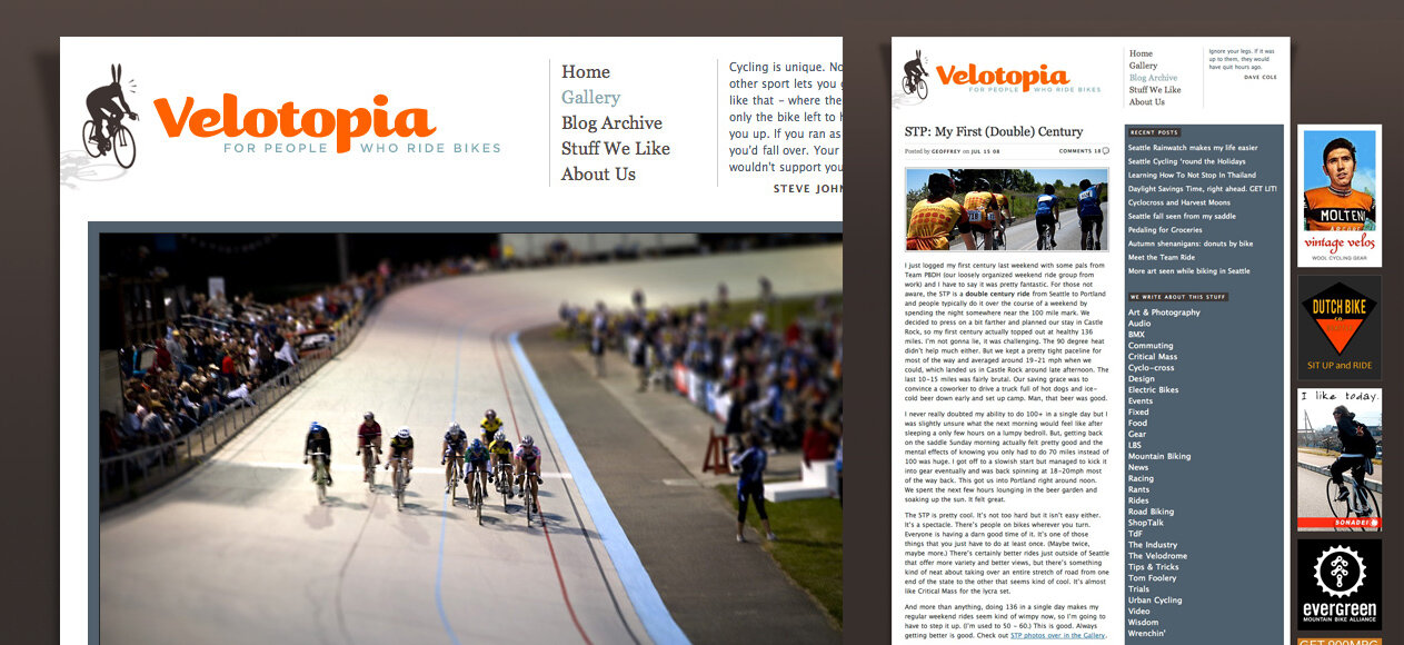 Velotopia Website