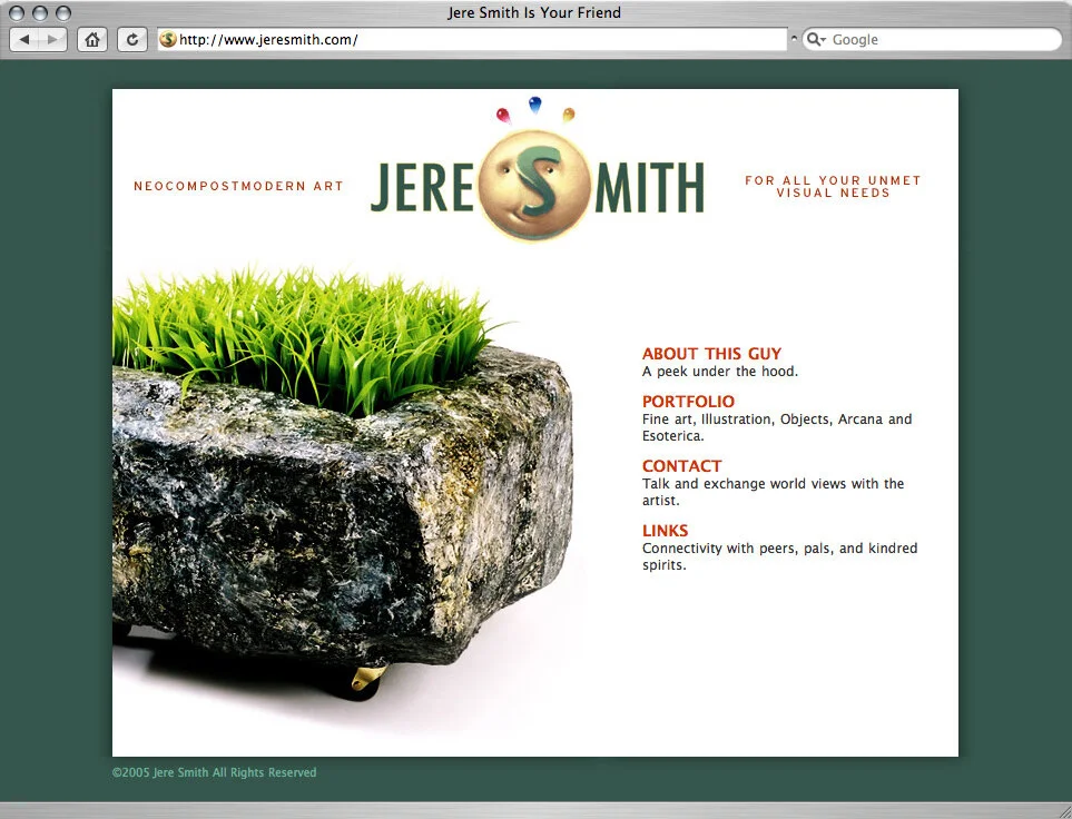 Website for famous Seattle artist (and progenitor) Jere Smith.