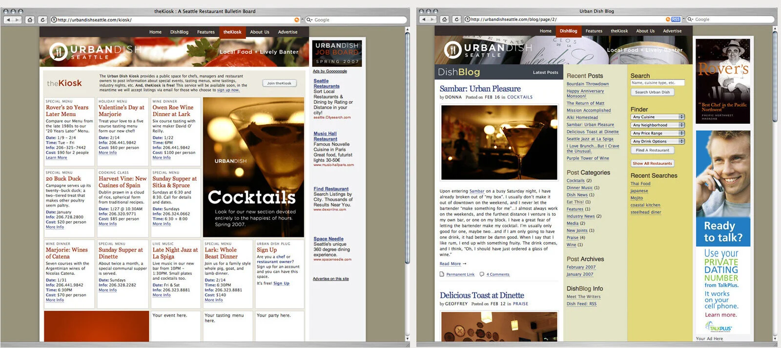 More Urban Dish memorabilia.