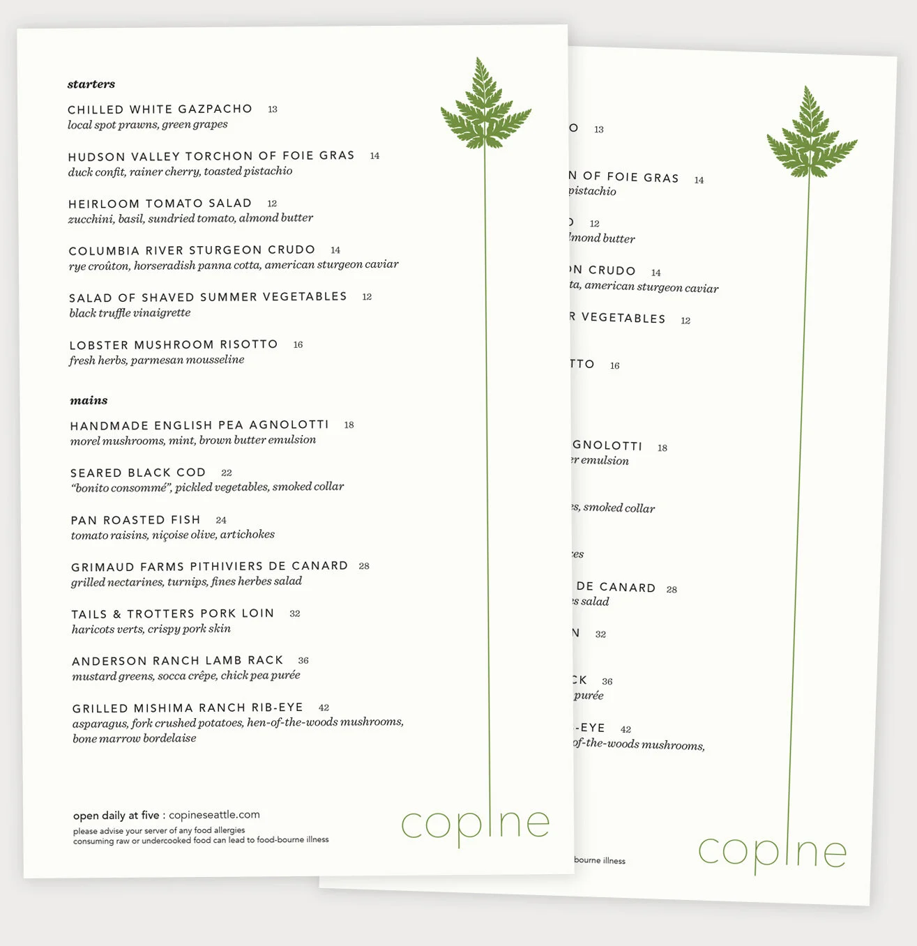 Menus