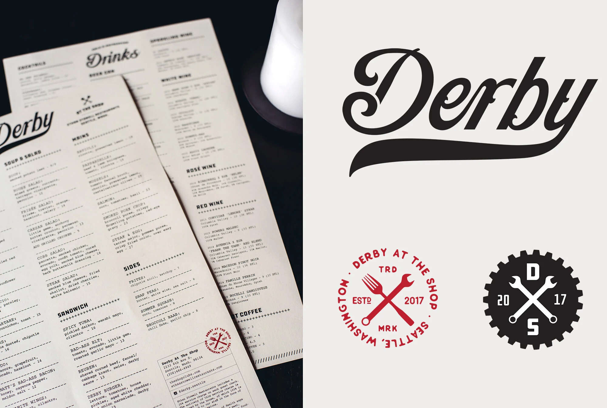 Derby Menu &amp; Logo