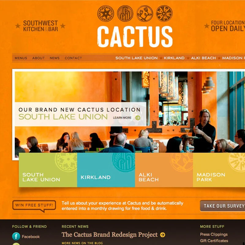 Rebranding Cactus Restaurants  LookatLao : Design & Photography Studio :  Seattle