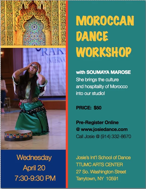 Moroccan Dance Workshop w/Soumaya MaRose
