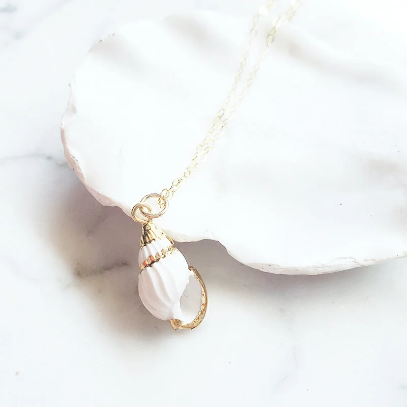 24kt Gold Dipped Spiral Shell