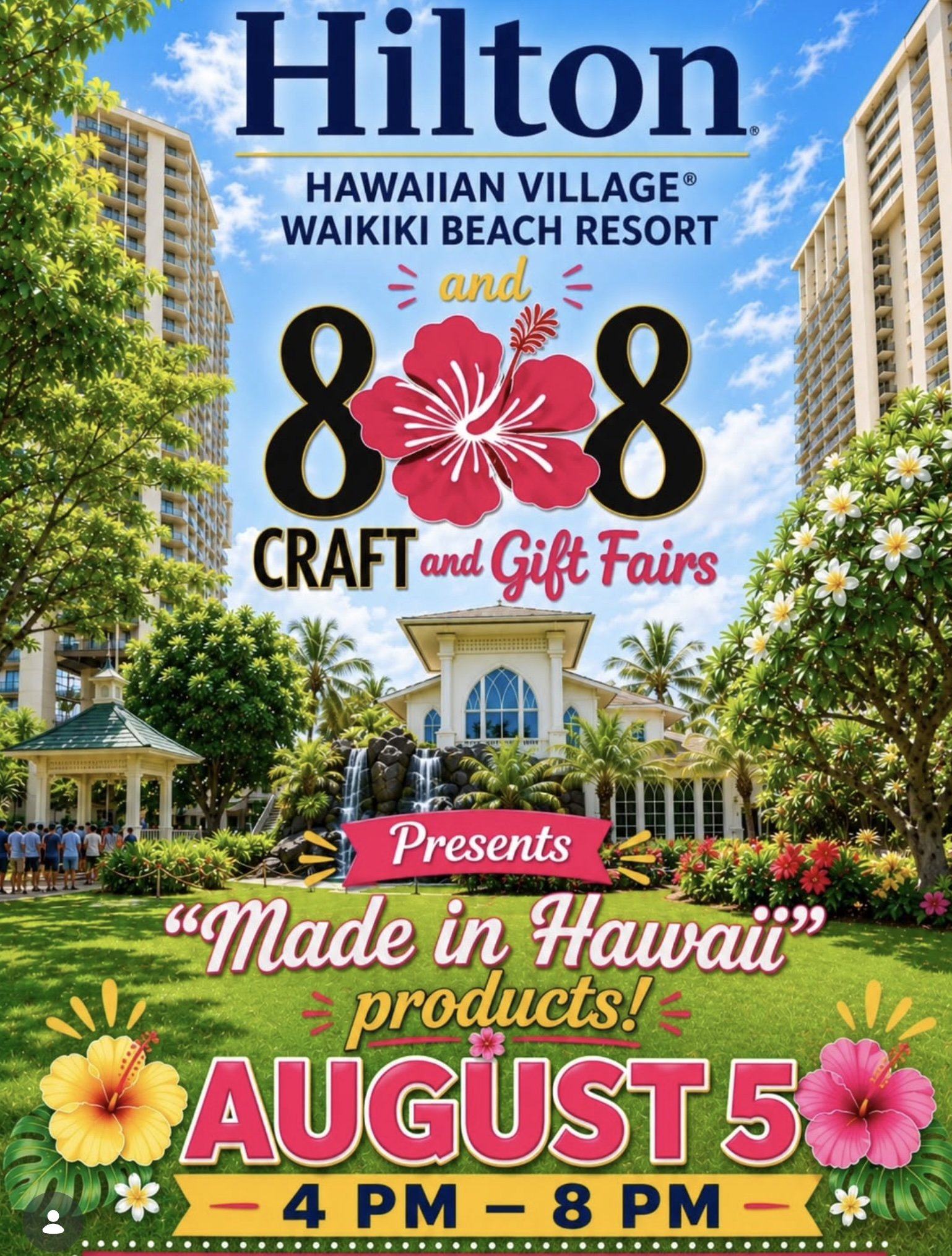WEDS AUG 5 HILTON HAWAIIAN VILLAGE